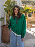 Green Amor Oversized Polo Sweater
