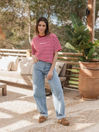 Pink Stripe Femme T-shirt