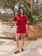 Red Soft Terry Short