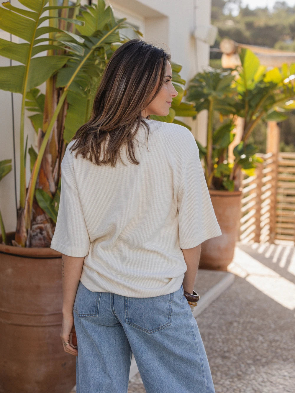 Beige Knit Amor T-shirt