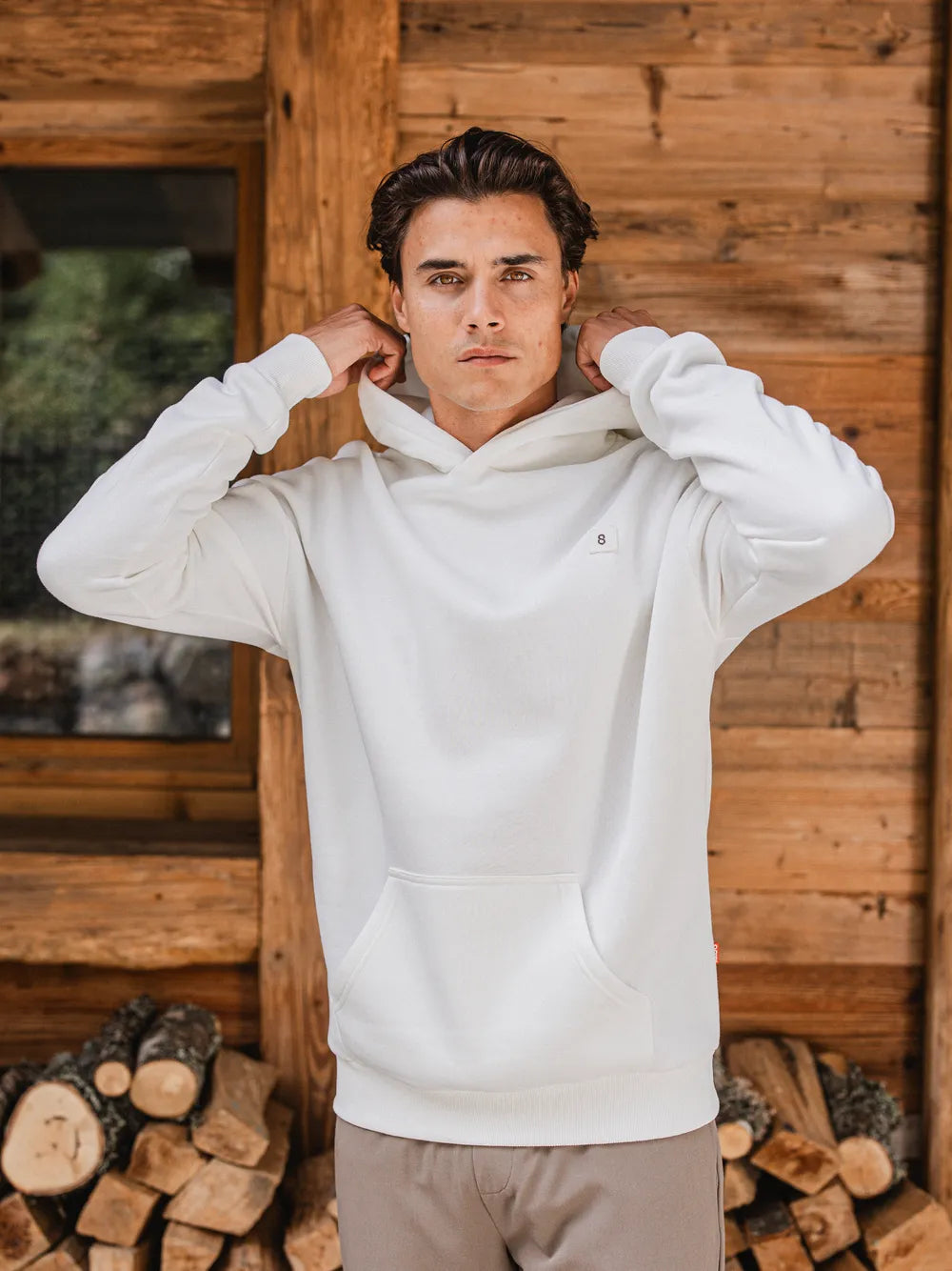 White Signature Oversized Hoodie