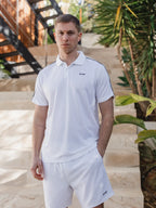 White Stitched Sport Polo