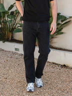 Black Washed Damaged Jeans