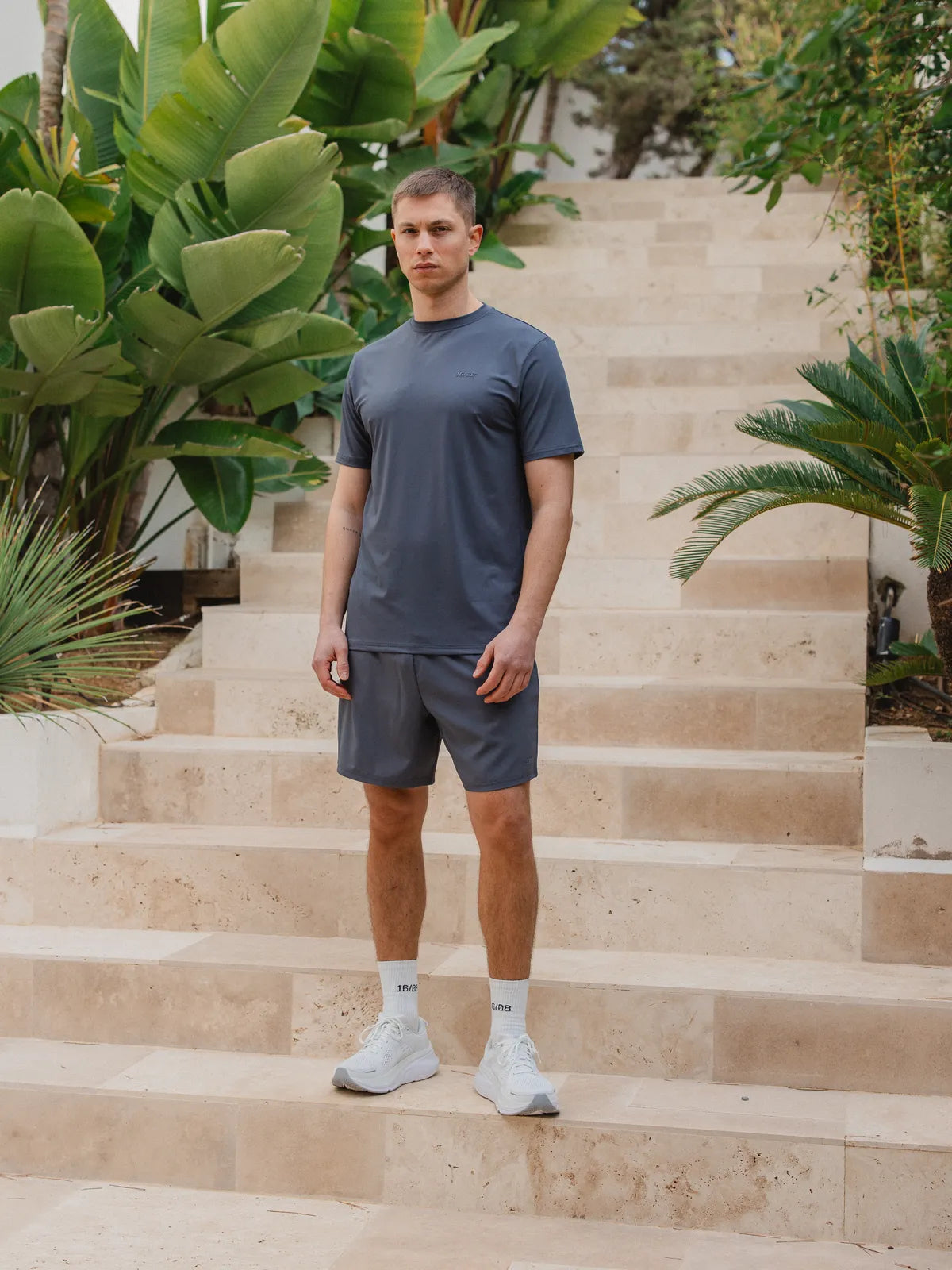 Grayish Blue Basic Sport Short