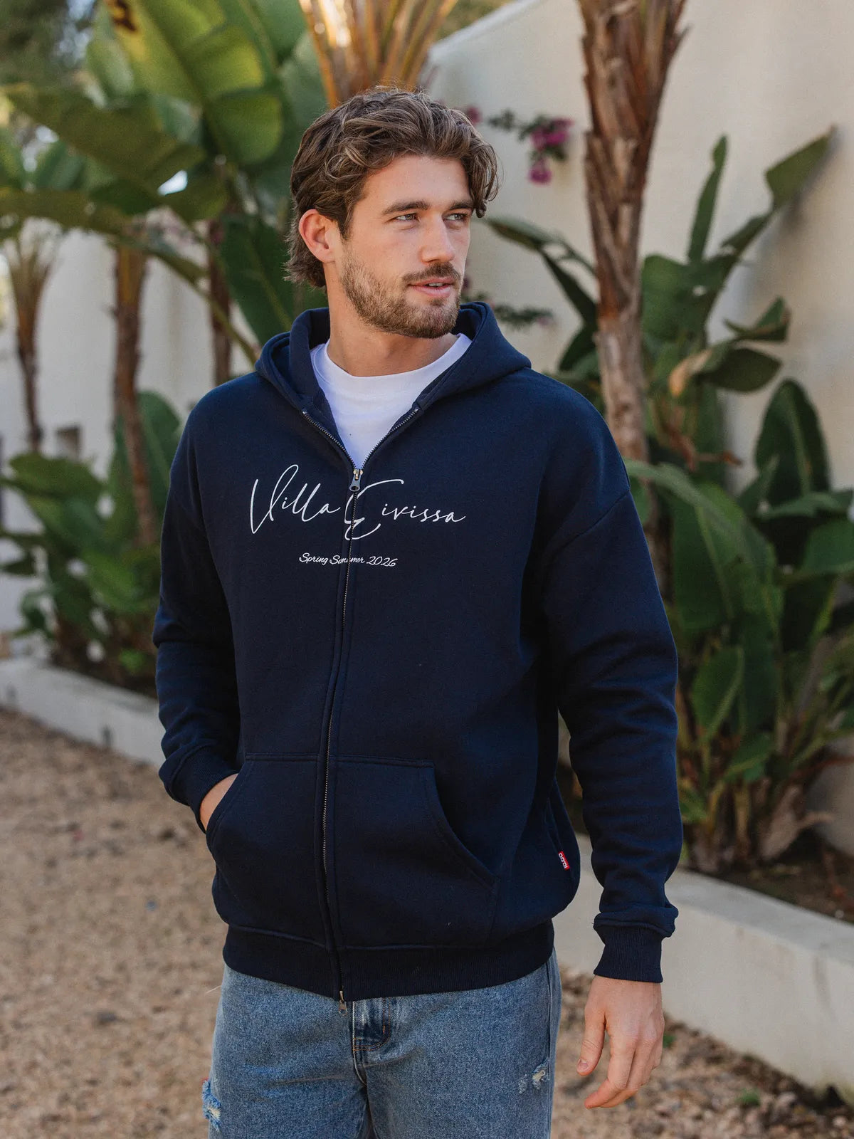 Navy Eivissa Oversized Vest