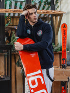 Marineblaue Oversize-Ski-Club-Weste