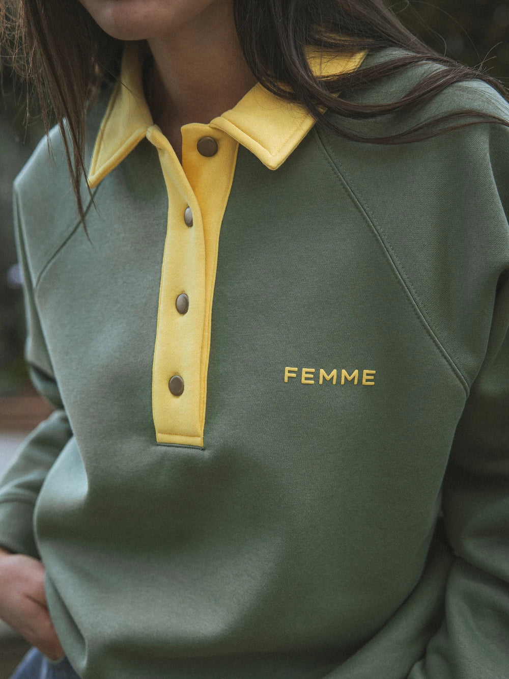 Grüner Damen-Polo-Pullover