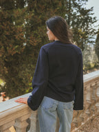 Navy Raglan Long-Sleeve T-shirt