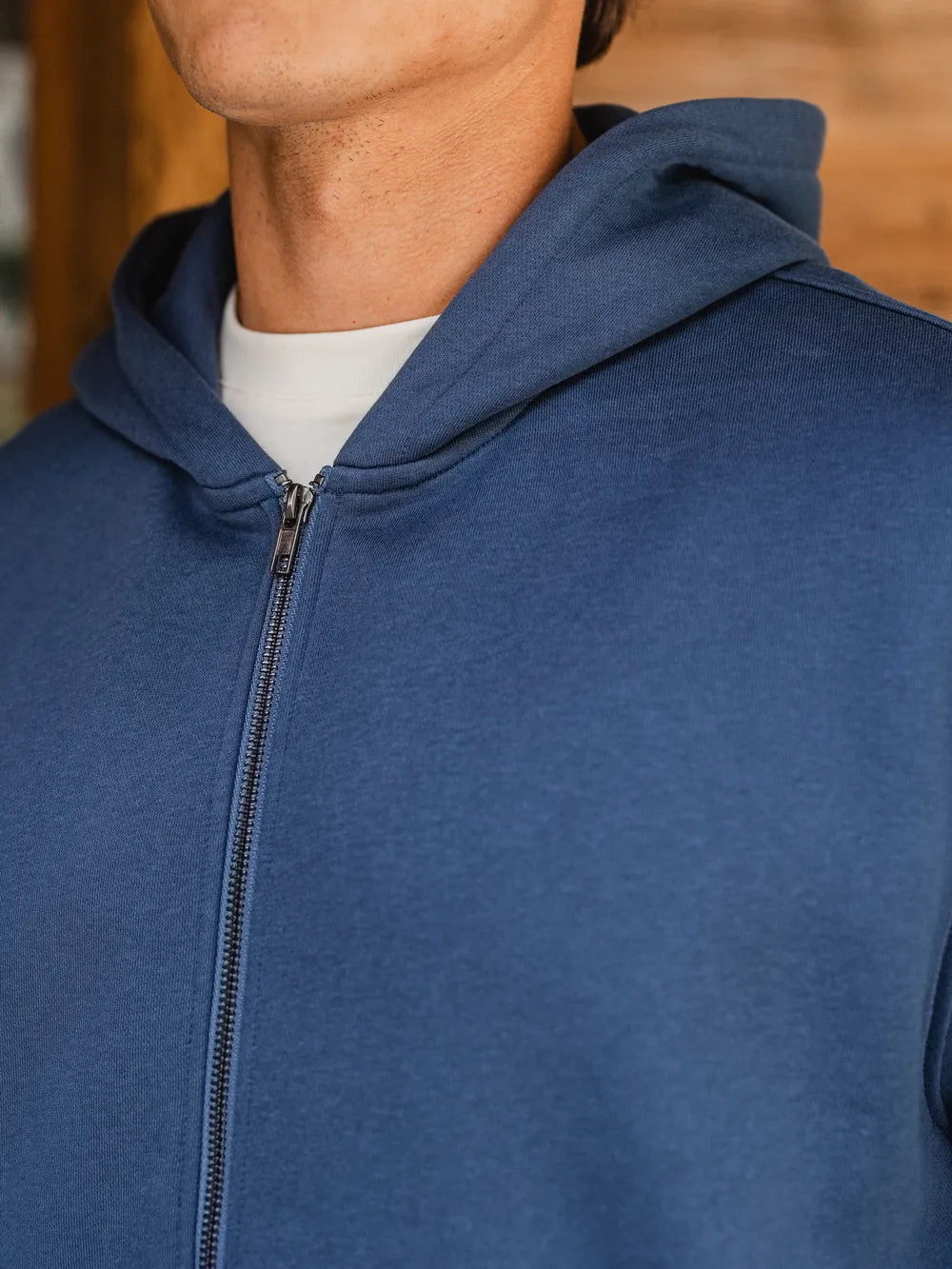 Blue Basic Oversized Vest