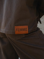 Brown Oversized Denim Shirt