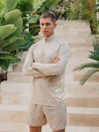 Beige Sport Half Zip