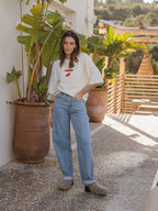 Beige Knit Amor T-shirt