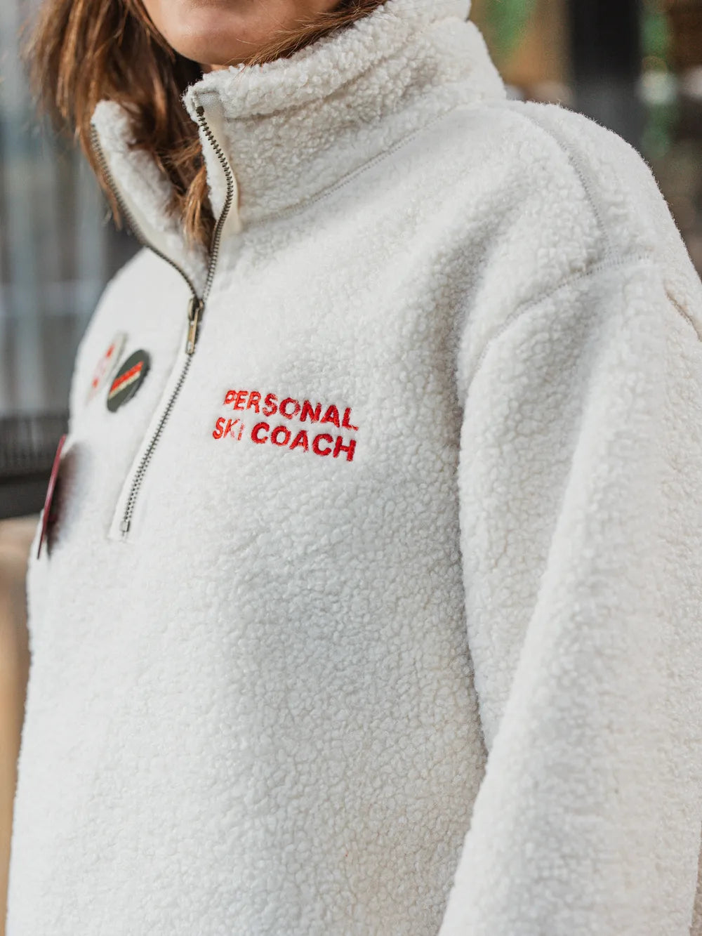 Off White Apres Teddy Half Zip