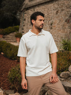 Beige Structure Summer V-Polo