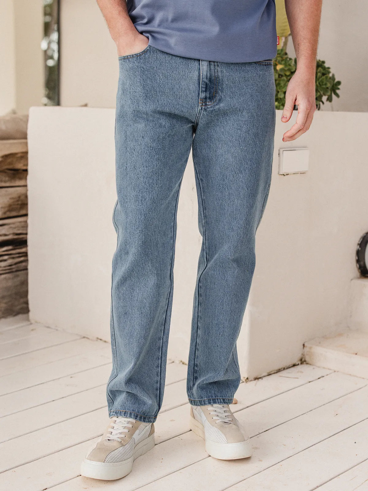 Classic Washed Denim Jeans