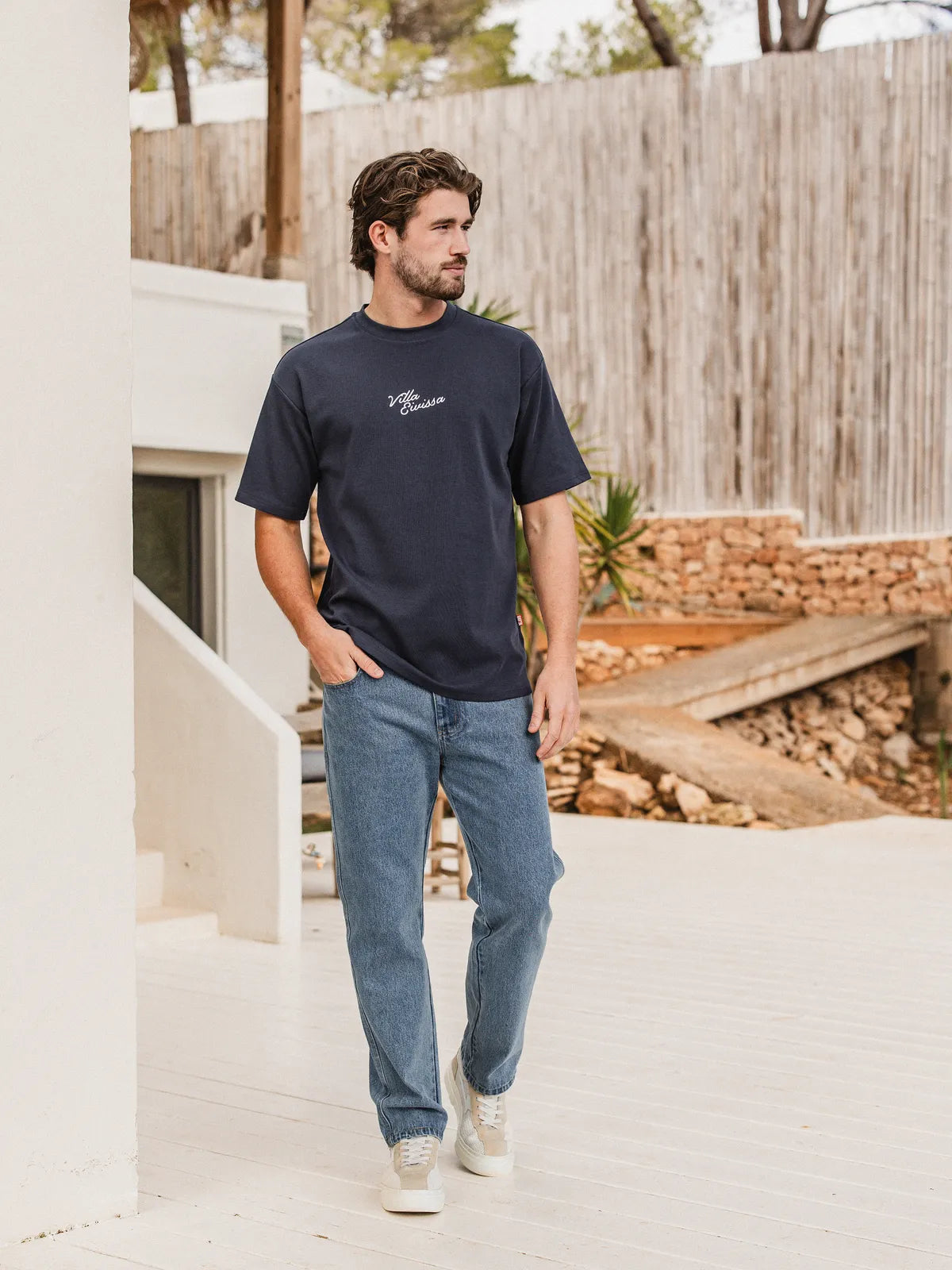 Blue Eivissa Oversized T-Shirt