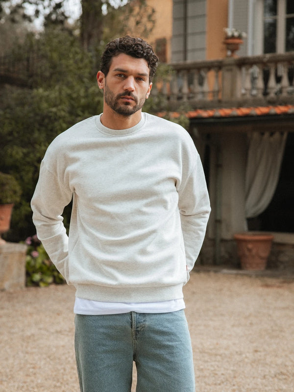 Grey Oversized Basic Sweater