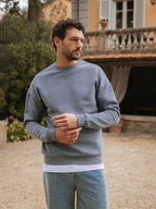 Blue Oversized Basic Sweater