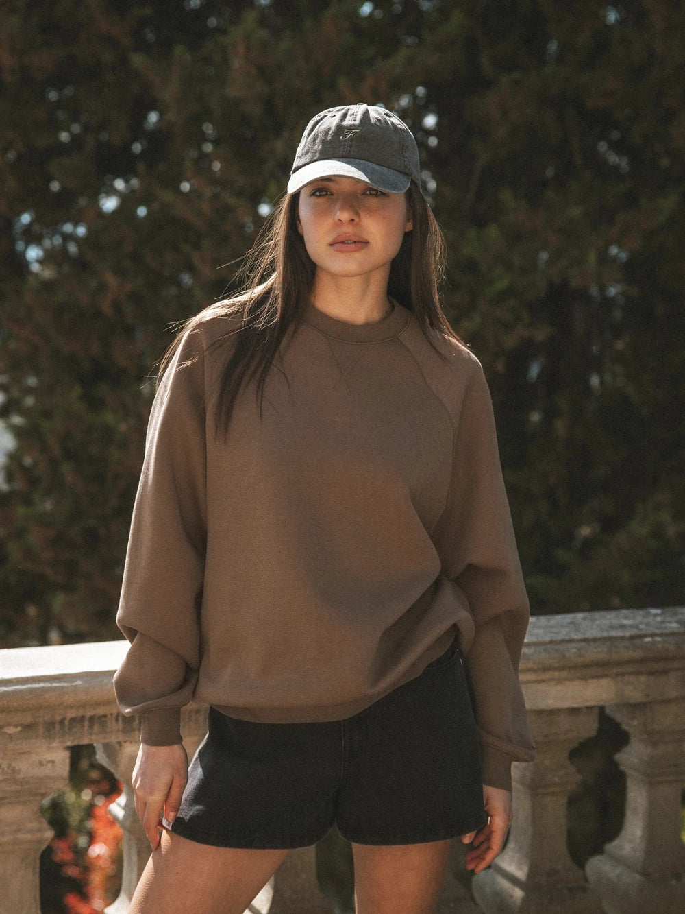 Brauner Oversize-Pullover für Damen