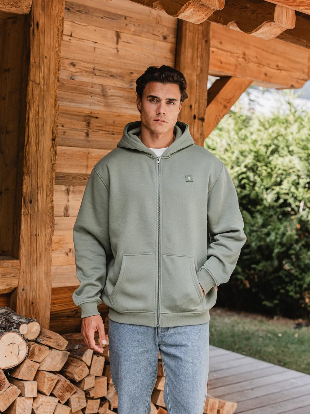 Green Signature Oversized Vest