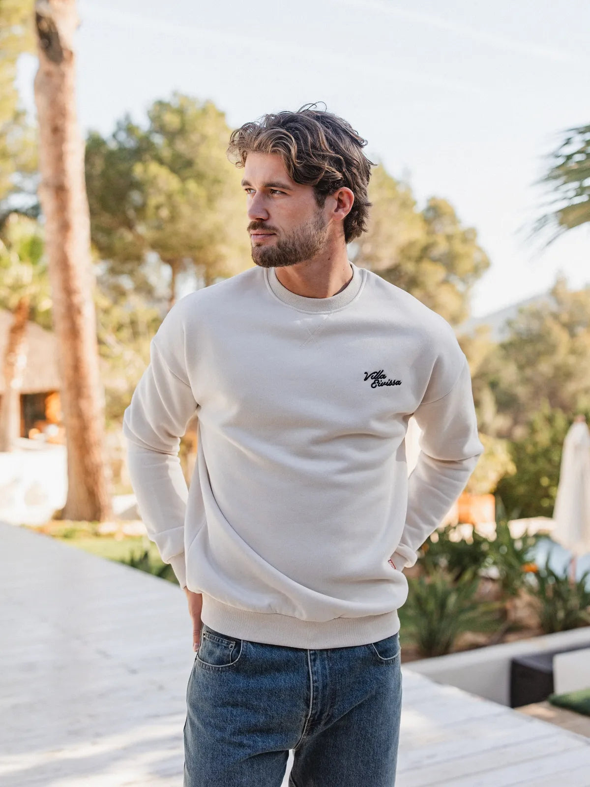 Beige Eivissa Oversized sweater