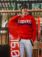Red Ski Club Oversized Strickpullover