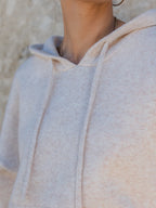 Creme Knit Oversized Hoodie