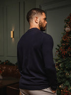 Marineblauer Wollcardigan