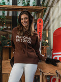 Brown Ski Coach Knit Hoodie