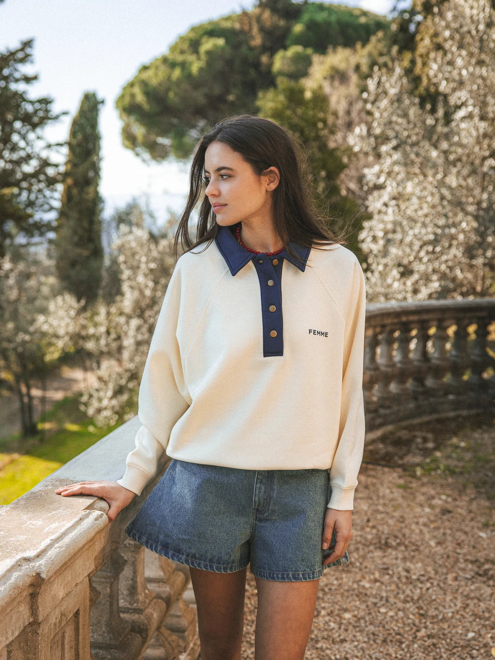 Gelber Damen-Polopullover