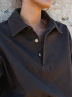 Brown Oversized Denim Shirt