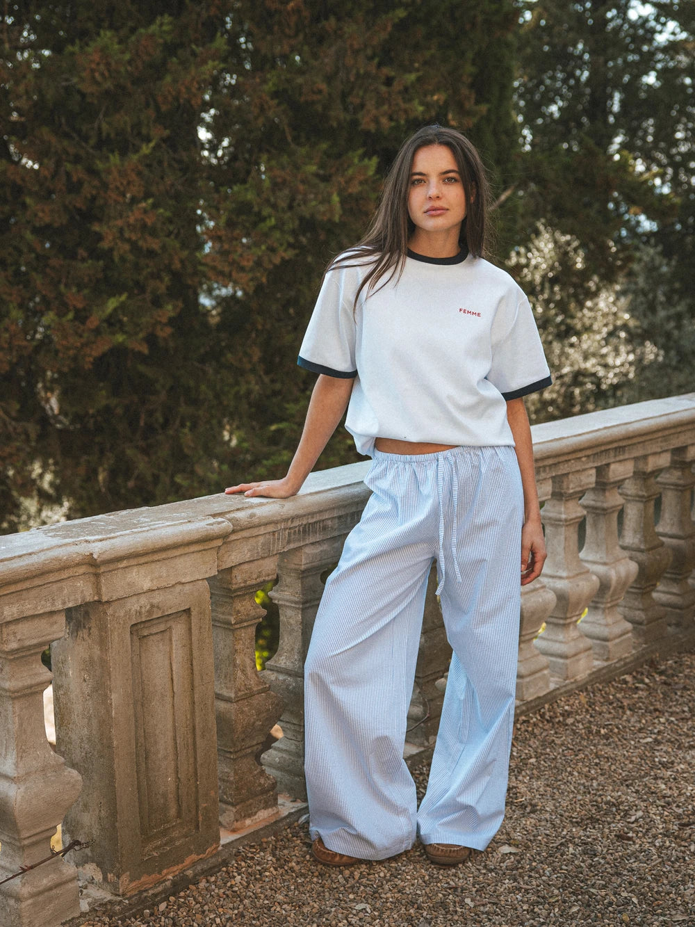 Light Blue Collar Femme T-shirt