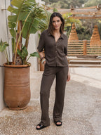 Dark Brown Knit Pants