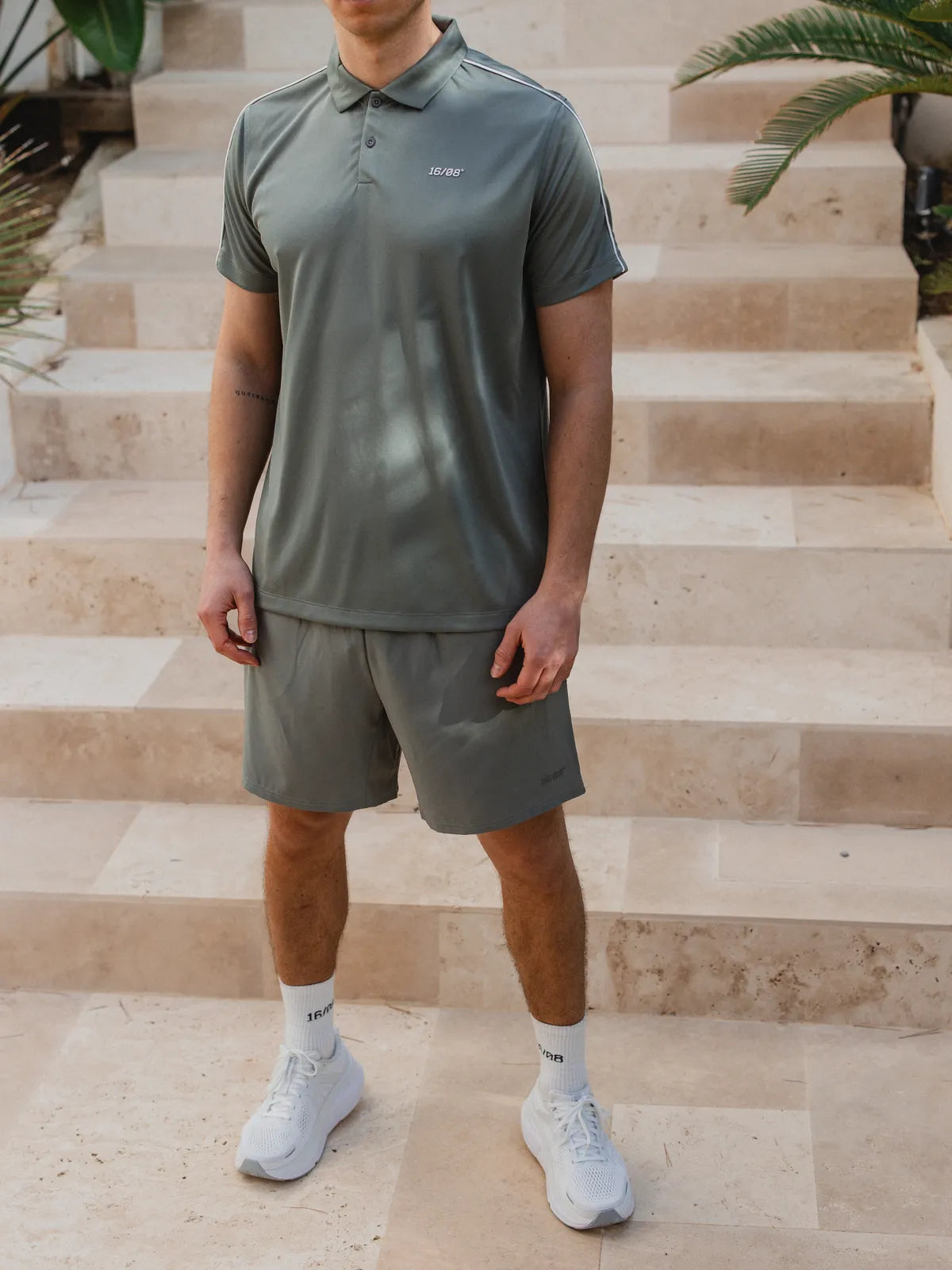 Olive Stitched Sport Polo