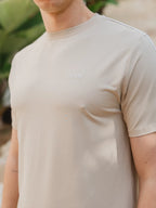 Beige Stitched Sport T-shirt