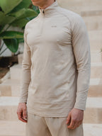 Beige Sport Half Zip