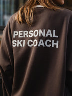 Brauner Ski Coach Oversize-Pullover