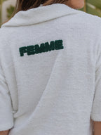 White Soft Terry Polo