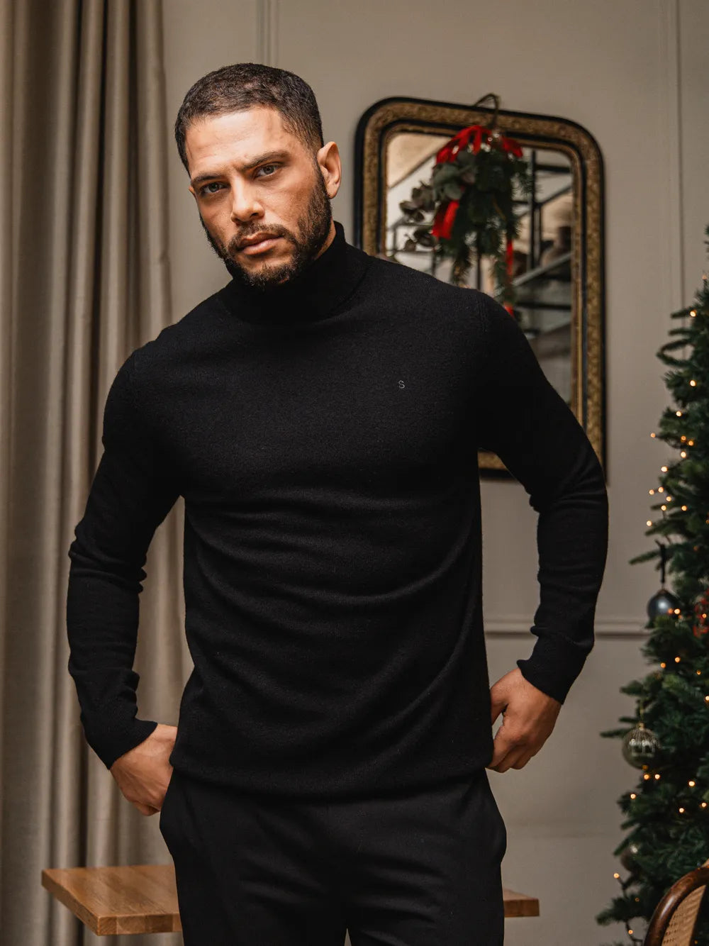 Black Wool Turtleneck