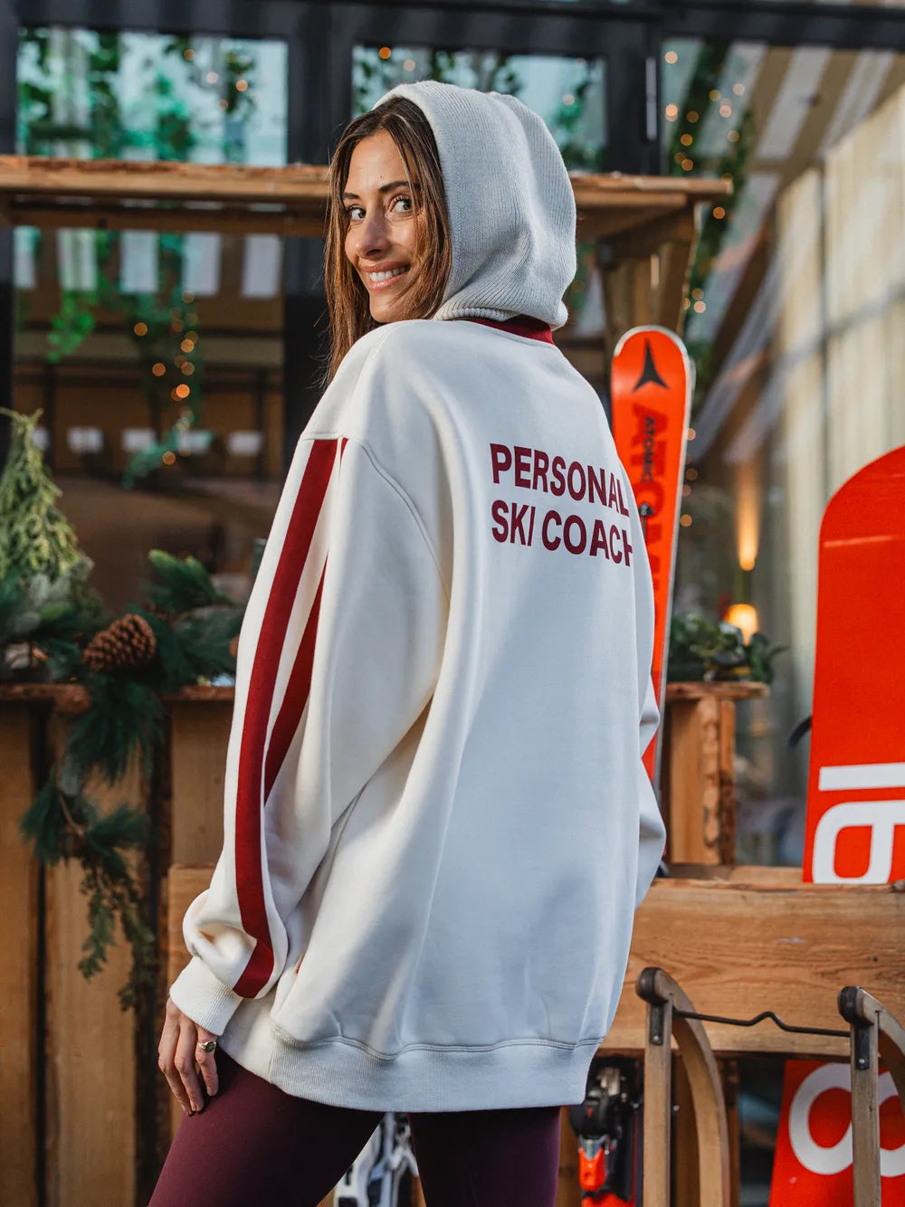 Off White Ski Coach Oversized Sweater