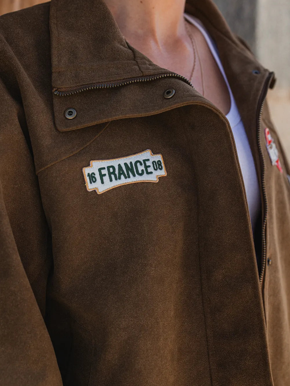 Brown Suede Oversized Jacket