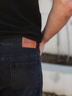 Black Washed Damaged Jeans