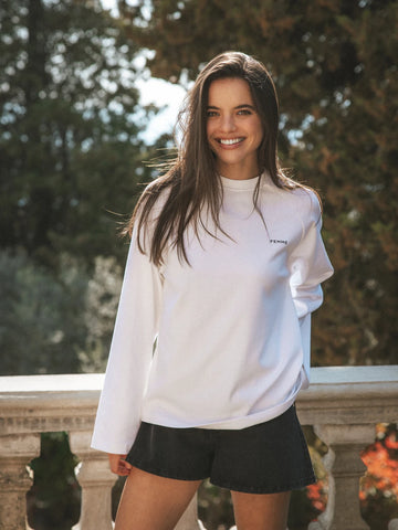 White Raglan Long-Sleeve T-shirt