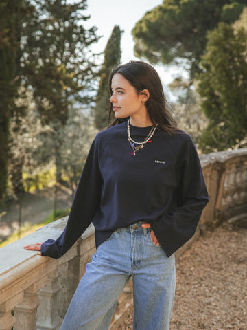 Navy Raglan Long-Sleeve T-shirt