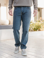 Brown Washed Denim Jeans