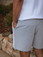 Navy Summer Stripe Short