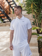 White Stitched Sport Polo