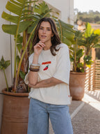 Beige Knit Amor T-shirt