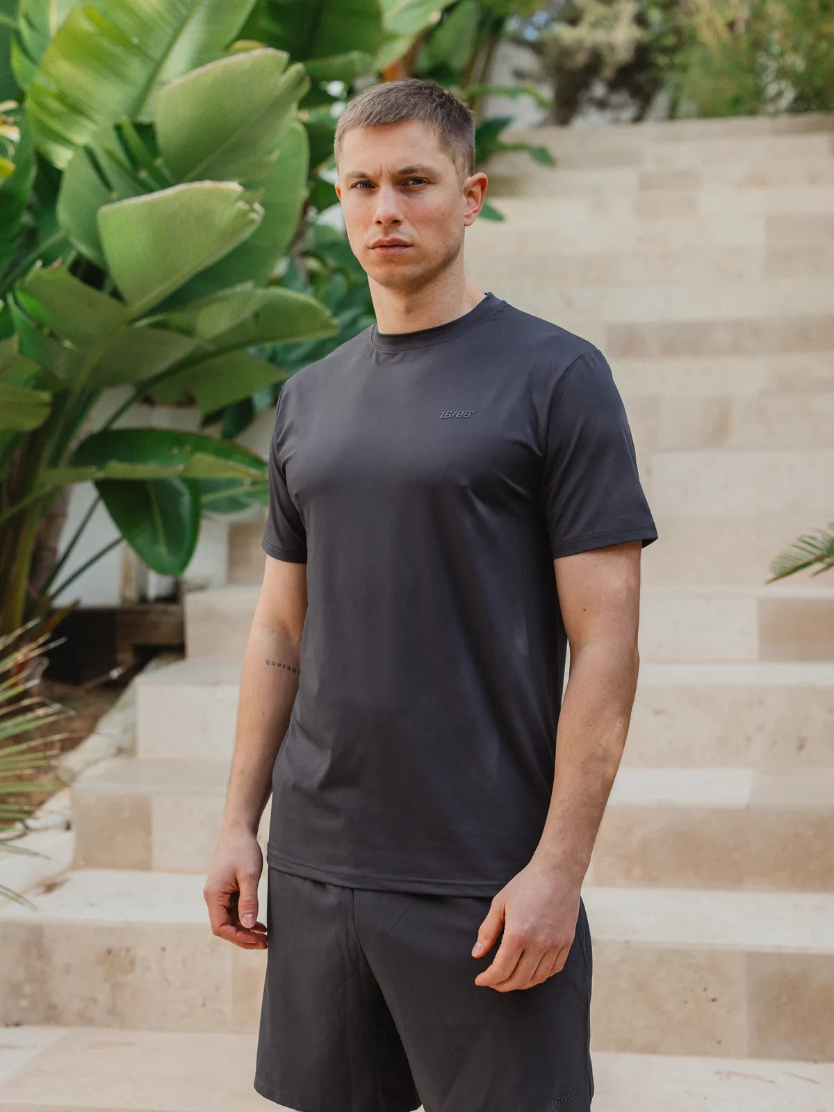 Dark Grey Basic Sport T-shirt