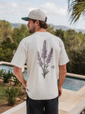 Creme Lavendel Oversized T-Shirt